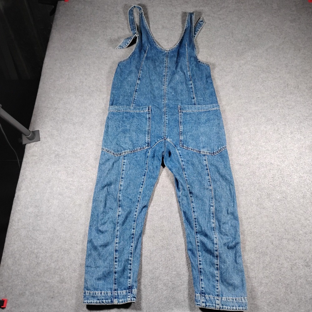 Free People We The Free Women's High Roller Denim Overalls Jumpsuit Blue XS